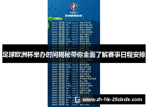 足球欧洲杯举办时间揭秘带你全面了解赛事日程安排 足球欧洲杯举办时间揭秘带你全面了解赛事日程安排