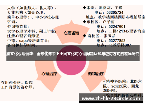 跨文化心理健康：全球化背景下不同文化对心理问题认知与应对方式的差异研究